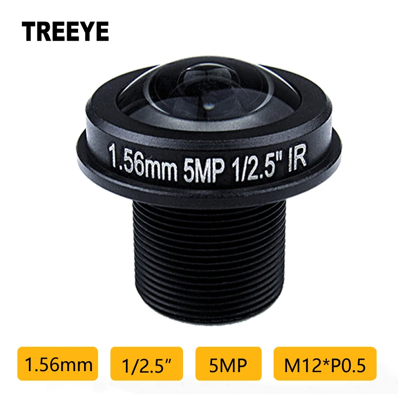 

HD 5MP объектив «рыбий глаз» 1,56 мм объектив для видеонаблюдения S/M12 ИК 1/2,5 дюйма 5,0 мегапиксельная видео IP-камера 185D широкоугольный панорамный объектив