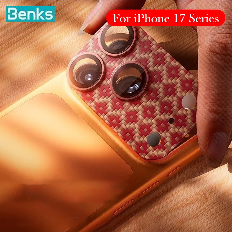 Защитное стекло Benks из углеродного волокна для камеры iPhone 17 Pro Max, защитное стекло для объектива iPhone 17 Pro, полное покрытие