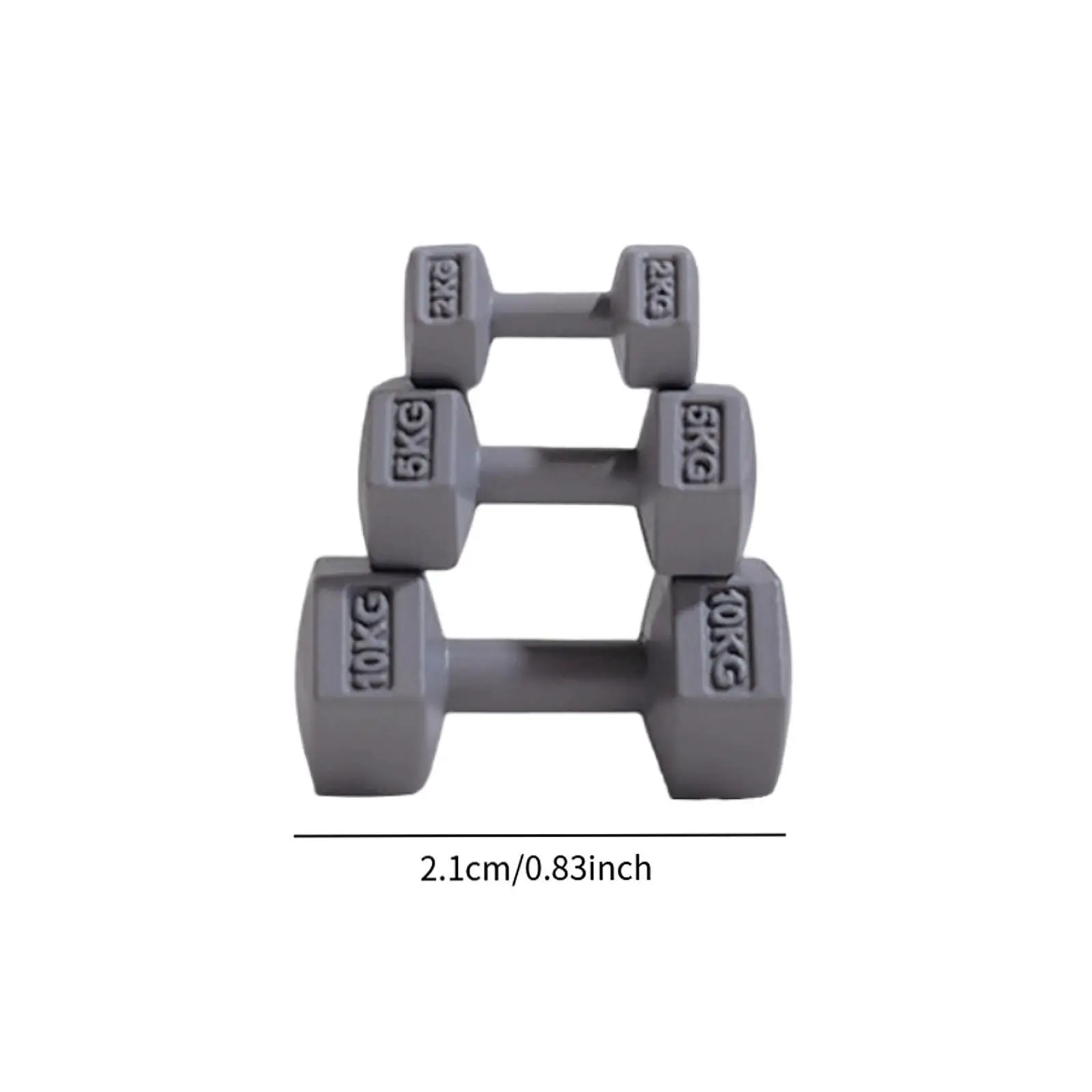 3 Pieces Mini Sports Playset Doll House Dumbbell for Boys Age 3 4 5 6 7 8