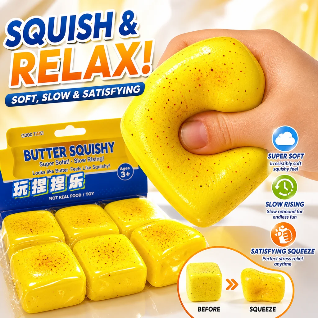 New Super Soft PU Cotton Slow Rising Squishy Toy Stress Relief Anti Anxiety Fidget Toy King Size Toast Viral Food Toy Gift