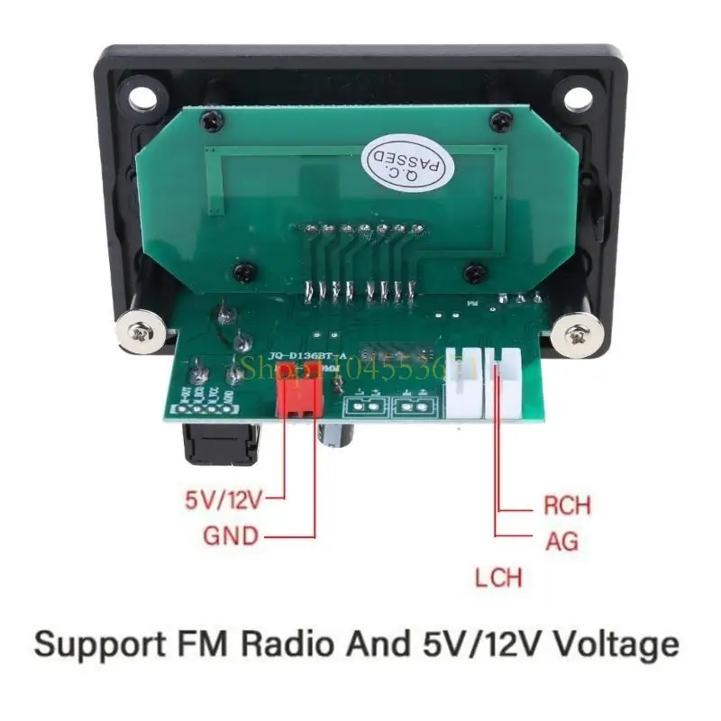 Best seller 5V/12V Bluetooth-Bluetooth-Compatible 5.0 Receiver Modulo Mp3 Decodifica del lettore con FM Functio per suono