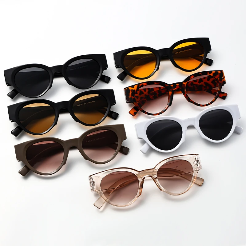 Hiking Vintage Black Oval Anti Light Glasses Women Small Cat Eye Fashion New leopard Design Glasses Female UV400 Oculos De Sol