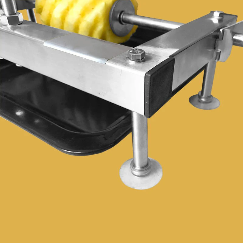 مقشرة أناناس صناعية تجارية عالية الكفاءة مع قاطع أناناس من الفولاذ المقاوم للصدأ 304