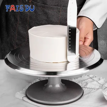 FAIS DU 12inch Aluminum Cake Turntable Accessories Set Rotating Cake Stand Tools Metal…