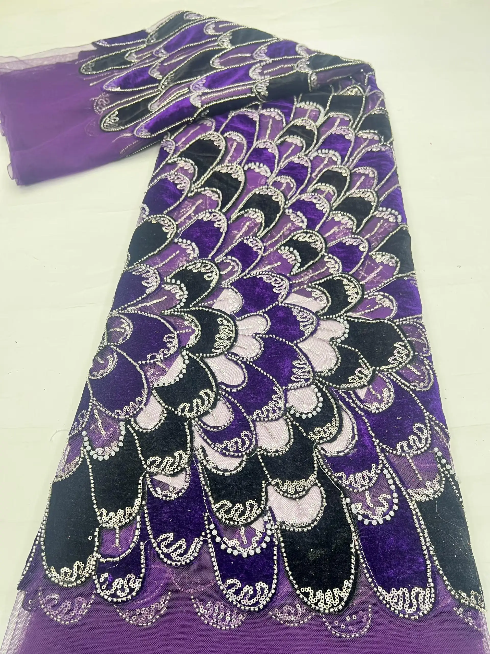 ผ้าแอฟริกันหรูหราสำหรับผู้หญิง - Sewing Velvet Fabric บทวิจารณ์และราคา