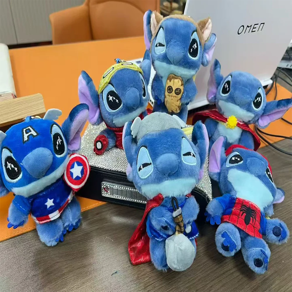 

Disney Stitch x Marvel Cosbi слепая коробка-подвеска-плюшевый брелок, коллекционный орнамент супергероя, подарок на день рождения, Рождество
