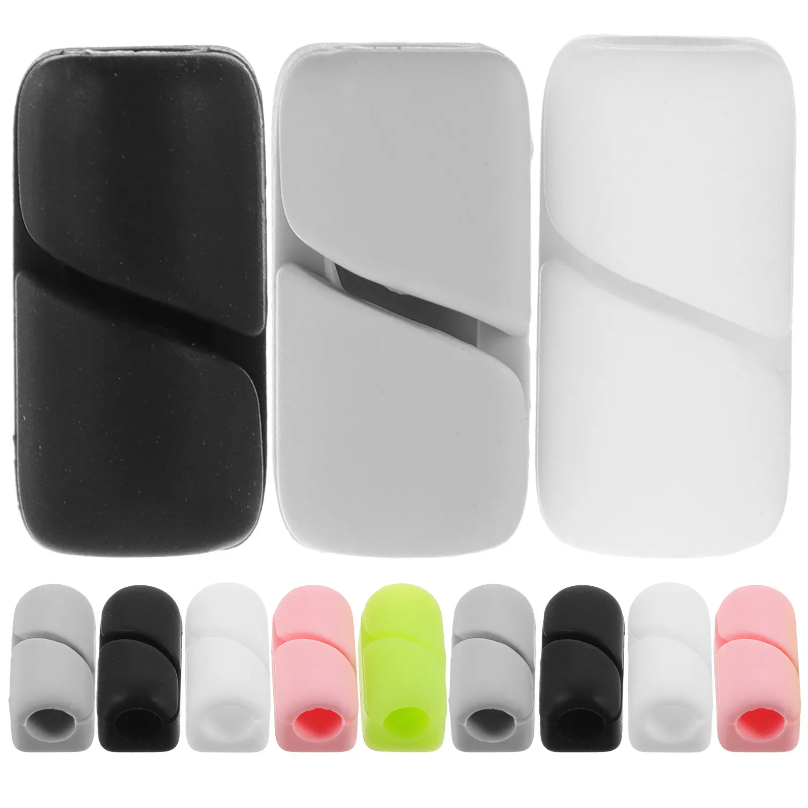 12Pcs Silicone Desk Wire Organizer Headphones Cord Clip For No-residue Cable Self-adhesive Organizers