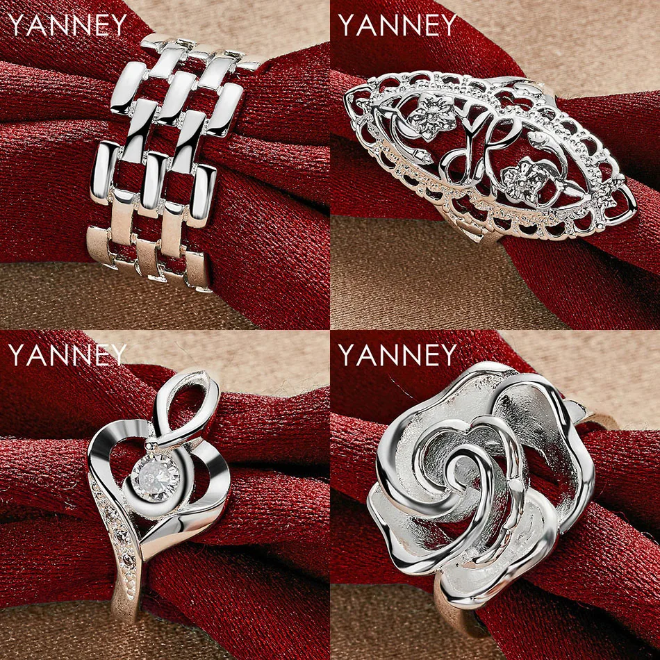 

Charm 925 sterling silver 7/8/9/10 exquisite flower hollow ring women's jewelry accessories gift party