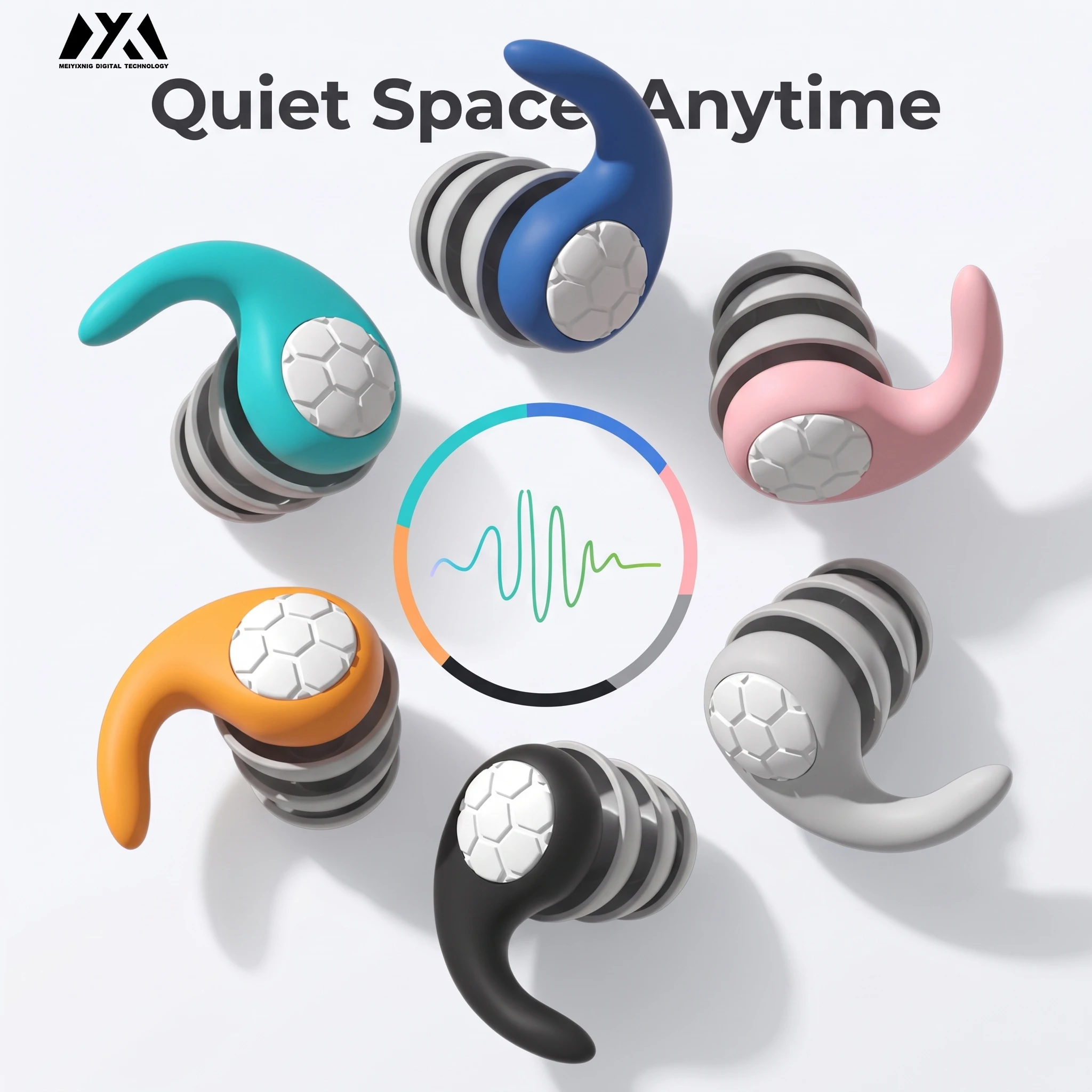 Soft Silicone Earplugs, Waterproof Noise Reduction Ear Plugs, Comfortable Reusable Earplugs for Sleeping, Swimming, Snoring
