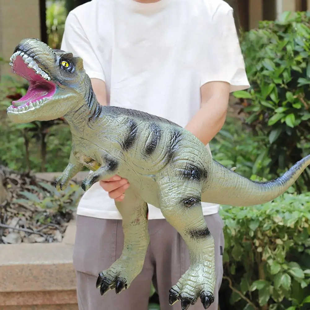 31-37cm Dinosaur Model Toys Big Tyrannosaurus Rex Brachiosaurus Jurass Park Soft Puppets Shark Dinosaur Worlds Toy For Kids Boys