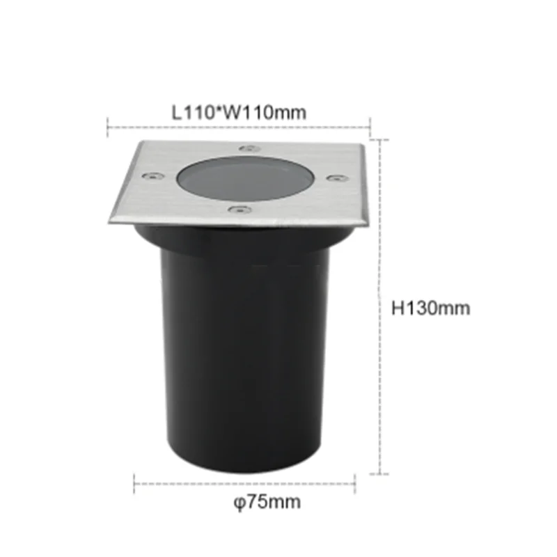 A76X-Outdoor GU10 lámpara subterránea carcasa jardín camino lámpara enterrada para carcasa de bombilla GU10