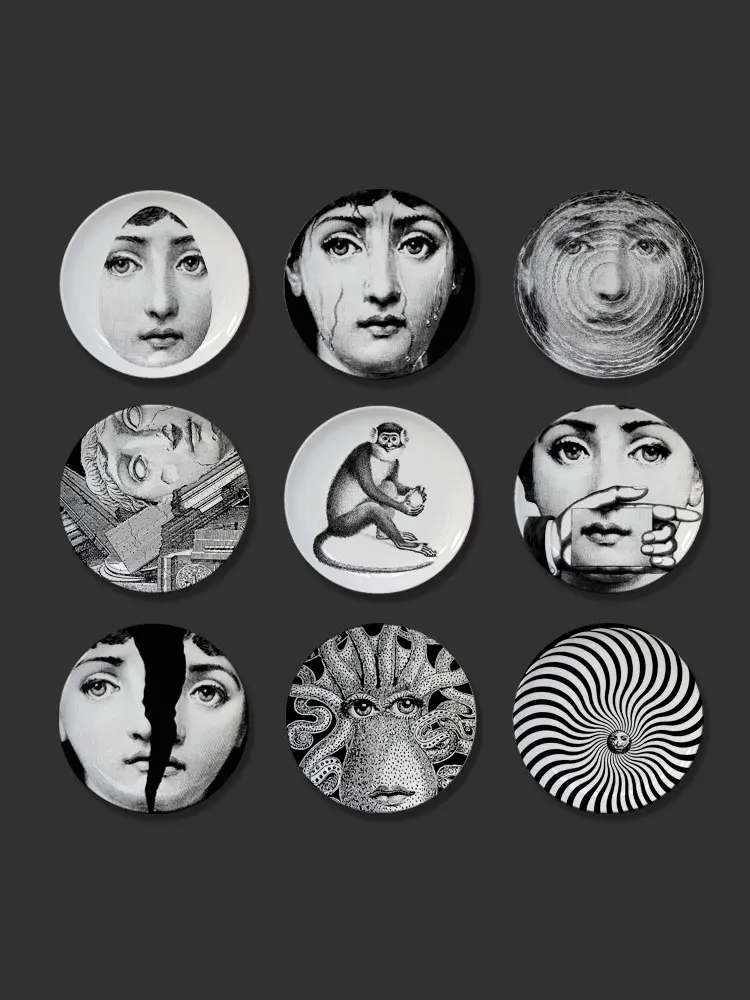 Face plate wall decoration ceramic crafts hanging model room living room background wall art hanging pictures  jogo de jantar