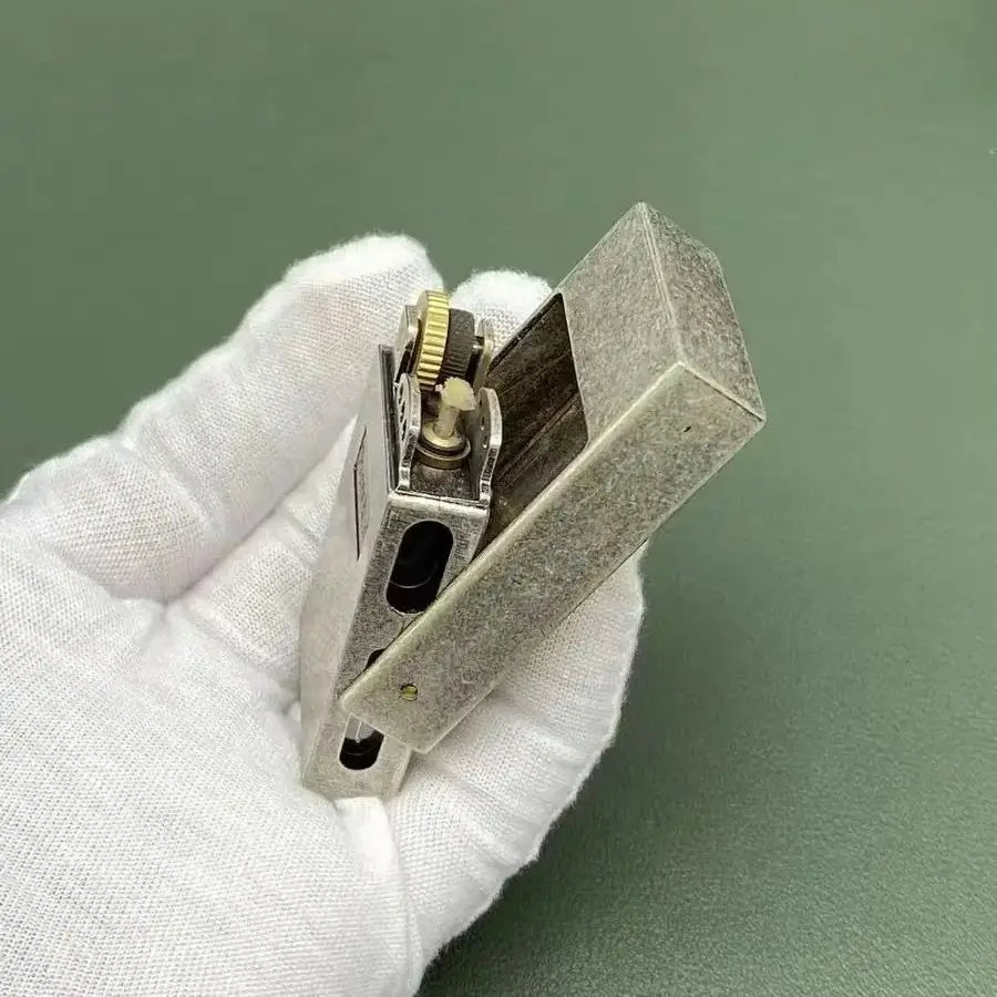 Handmade Metal Antique Oil Lighter Drawer Petrol Lighter Matchbox Drawer Design Fun Creative Cool Lighter Gift Collect