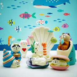 Japan Zakka  Ocean Series Handmade Decoration Miniature Figurines Bookshelf Decoration Collectible Gifts Scene Decoration