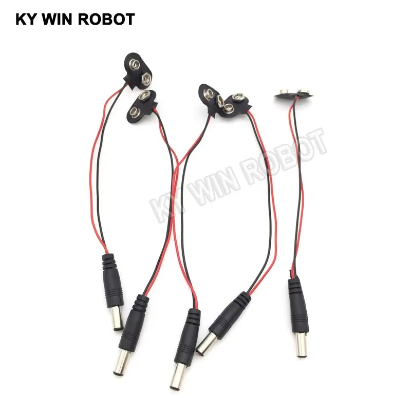 

5PCS Experimental 9V Battery Snap Power Cable to DC 9V Clip Male Line Battery Adapter For Arduino Uno R3 DIY Jack Connector