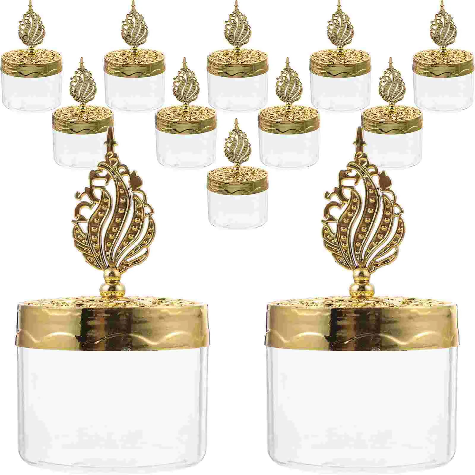 

12 Pcs Transparent Candy Boxes European Style Gift Packaging Small Favor Containers Clear Plastic Multi Functional Snack