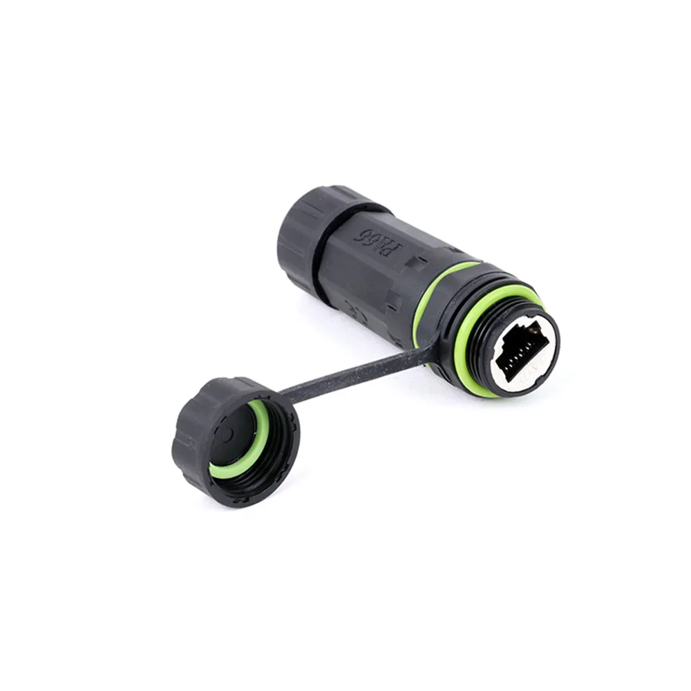 1pc M20 RJ45 CAT6A Female to Female Panel Mount Socket Ethernet Waterproof RJ45 Shielded Network Cable Adapter Connector