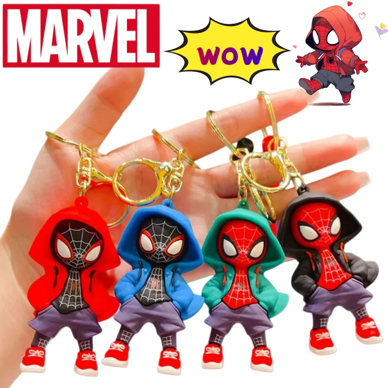 جديد سبايدرمان مارفل لطيف ولطيف شخصية باردة عالية القيمة طالب مقاوم للماء حقيبة الظهر الطرفية دمية قلادة سلسلة مفاتيح السيارة #1