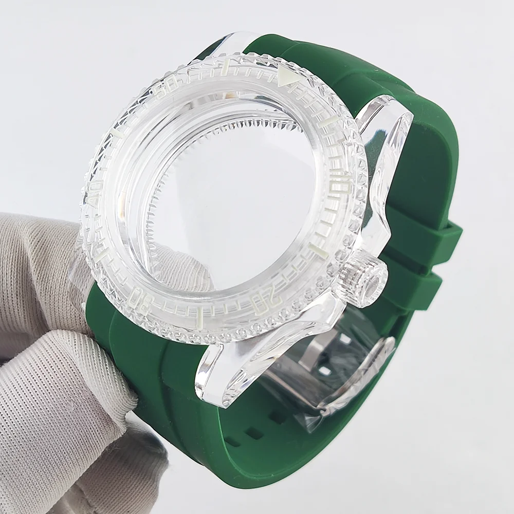 

40mm case acrylic case suitable for 28.5mm dial case watch parts replacement accessories NH35 case lightweight case