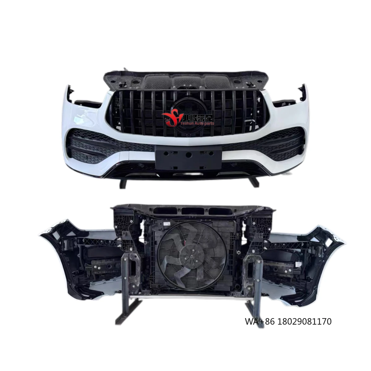 

Оригинальный б/у комплект переднего бампера GLE 167 с электронным вентилятором, дверной рамой Iron Dragon и радиатором для GLE350 GLE450 GLE53