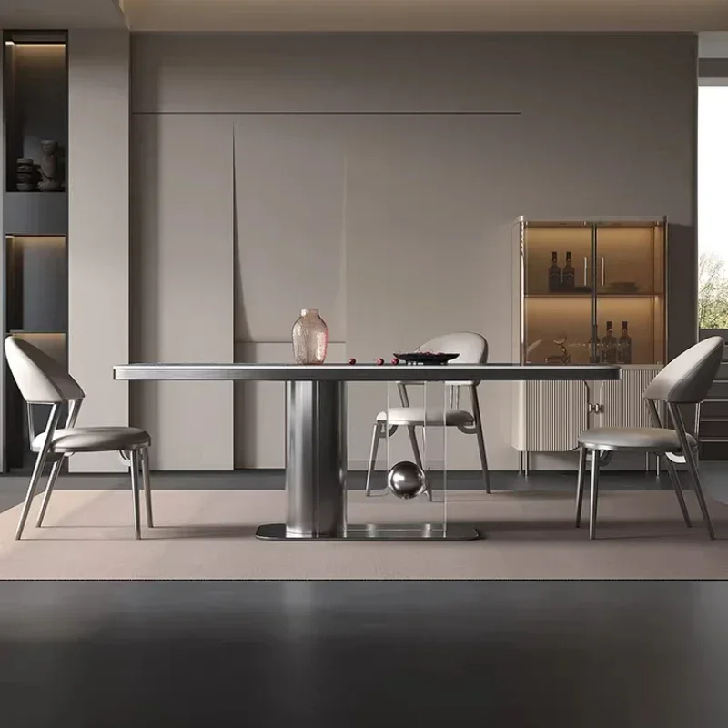 Home Rooms Coffee Table Chair Side Tables Light Luxury Rock Panel Dining Table Pliante Modern Console Tables Kitchen Furniture