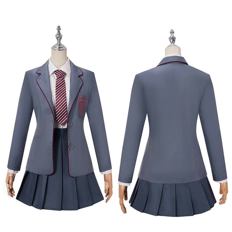 

Movie Roald DahlS Matilda The Musical Grey School Uniform Cosplay Costume Halloween Carnival Adult Women Uniform Suit