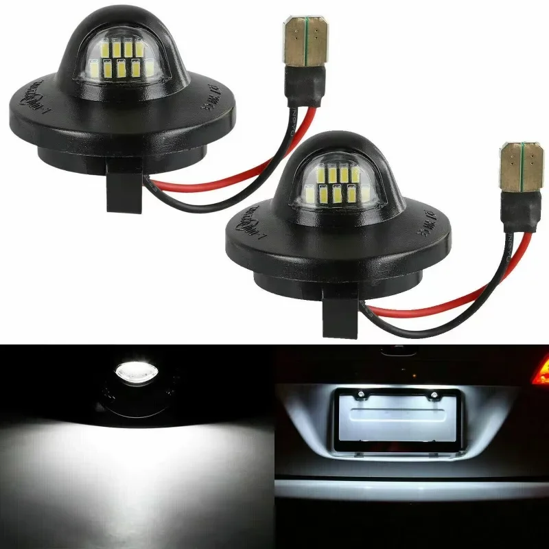 2x LED License Number Plate Lights Tag Light Lamp For Ford F150 F250 F350 Super Duty Ranger Explorer Bronco Excursion Expedition