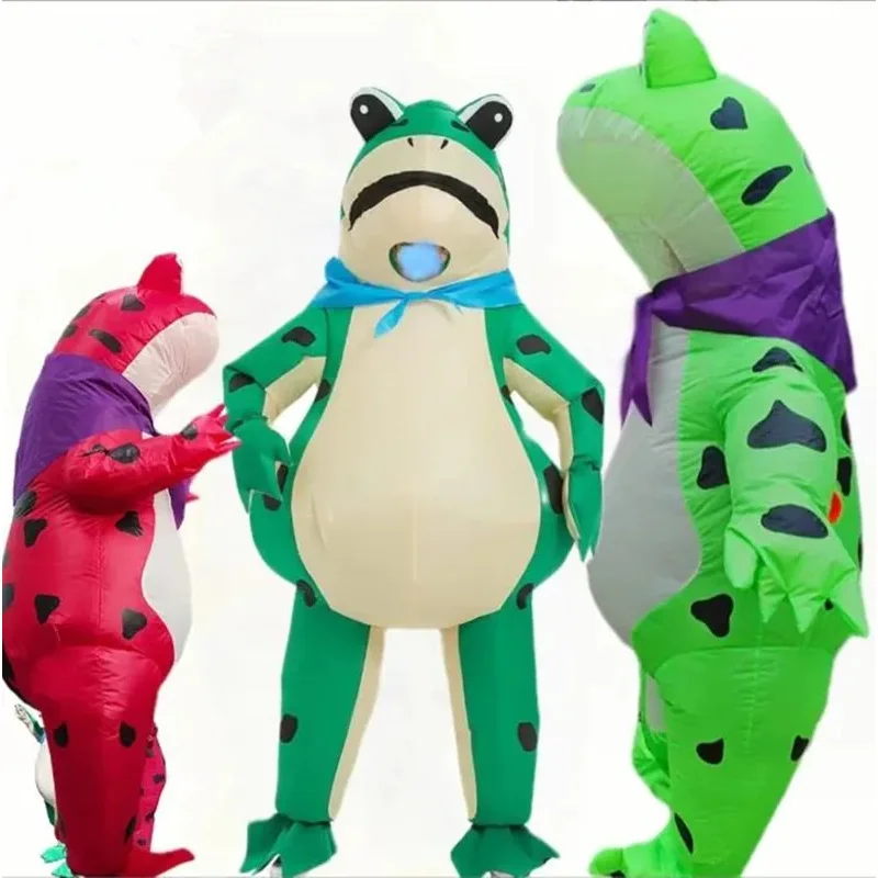 

Надувной костюм лягушки, забавный костюм для косплея на все тело, костюм для взрослых, костюм для Хэллоуина для ролевых игр для взрослых