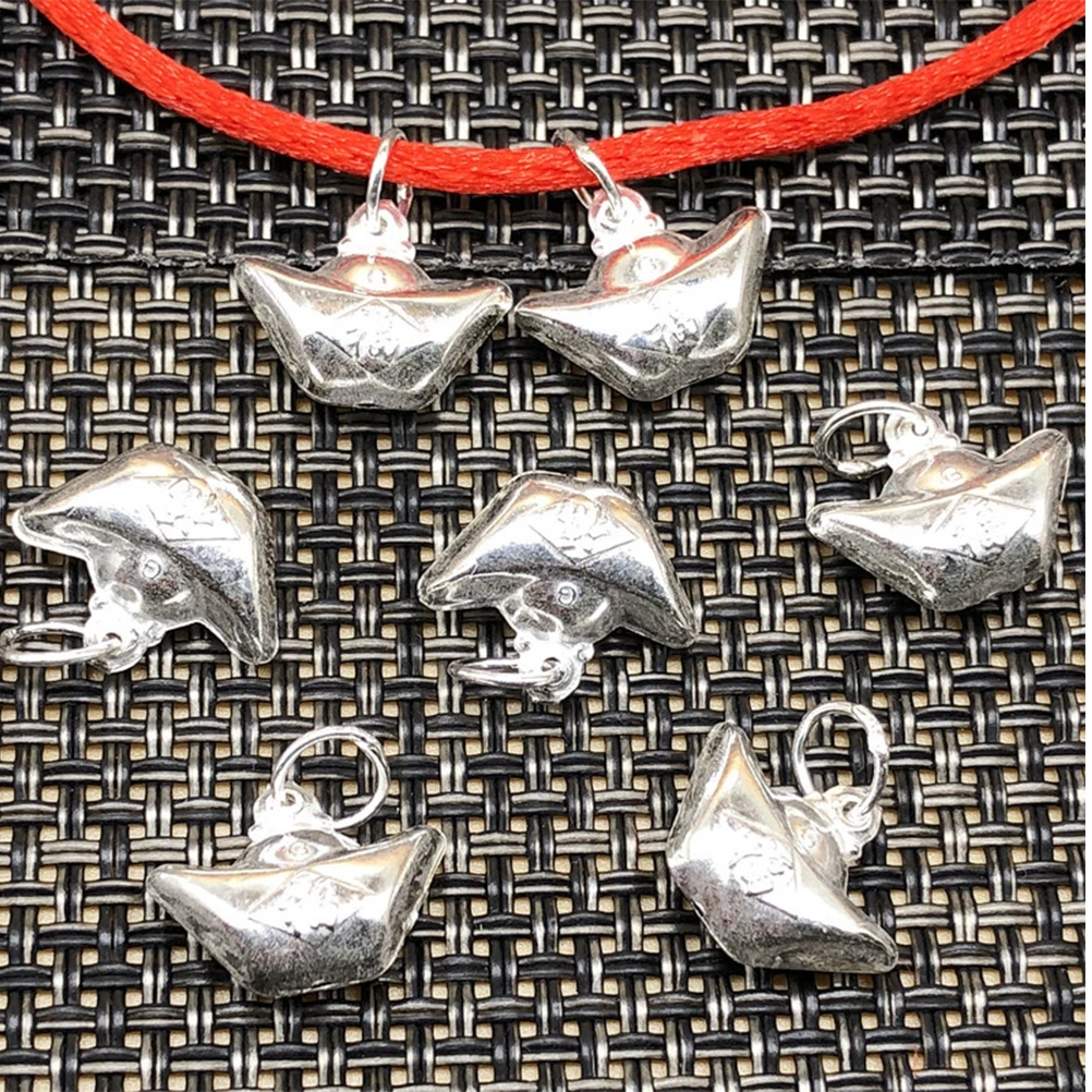 

2pcs Fudezi Pendant Silver Plated Unique Shape Diy Jewelry Making Craft Accessory For Necklace Bracelet Keychain Anklet Handmade