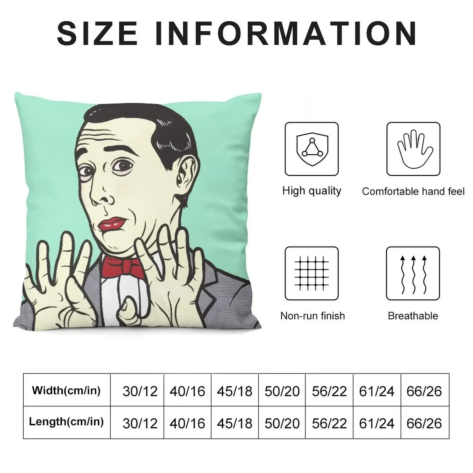 Pee Wee Herman Throw Pillow Pillowcases For Pillows Rectangular Cushion Cover pillow