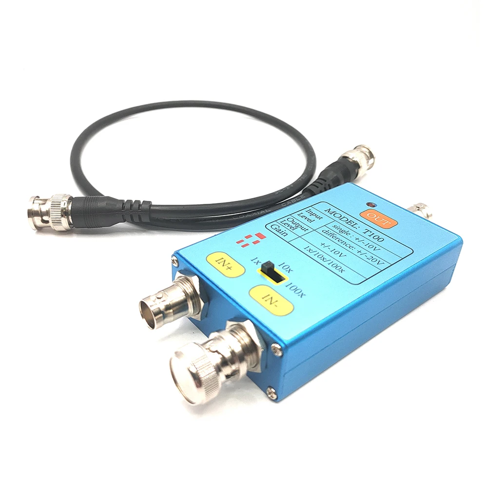 Weak Electrical Signal Measurement Tool 1x/10x/100x Oscilloscope Accessories Battery Powered Low Noise for Electronic Engineers