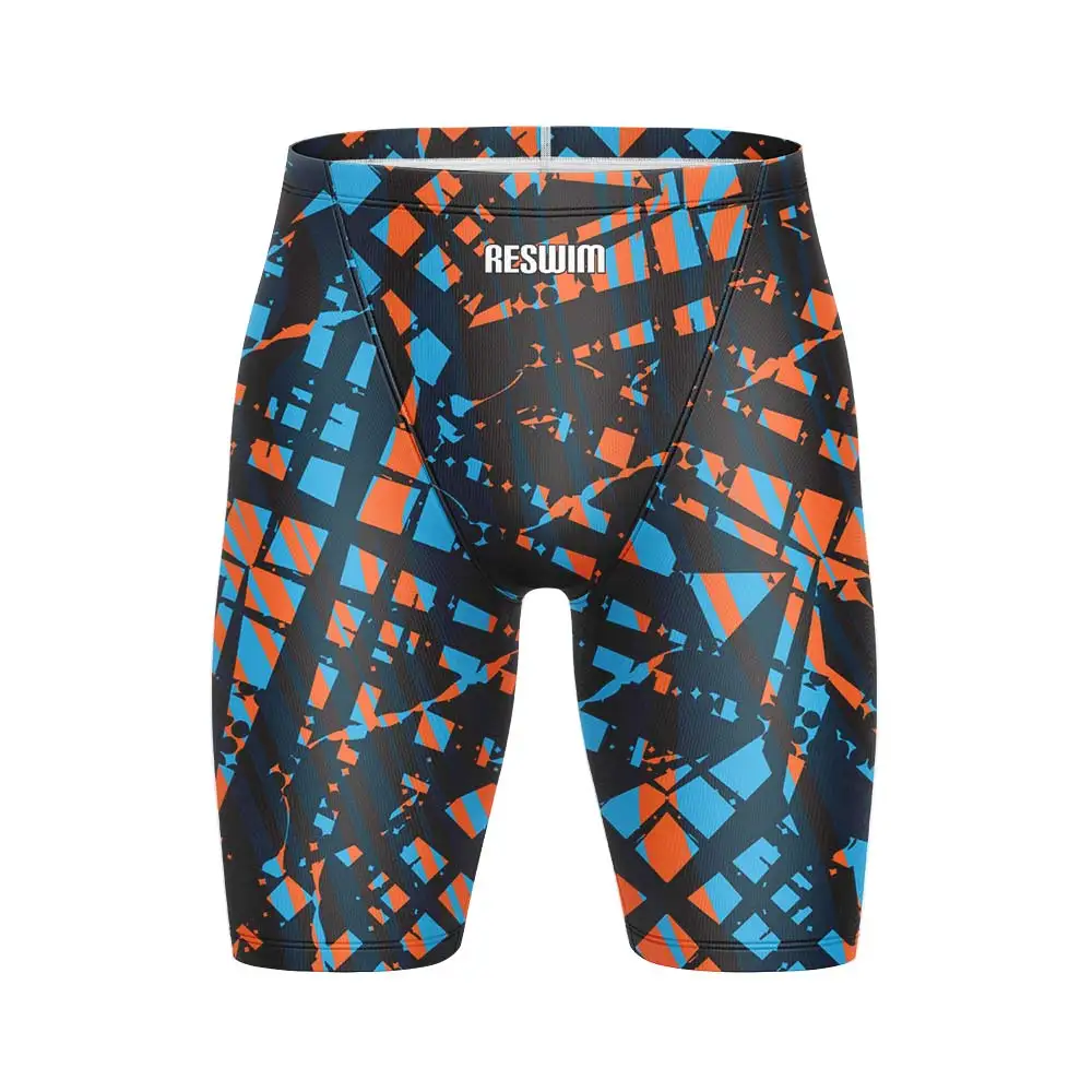 Summer Men's Swim Jammer Swimsuit Swim Shorts Trunks Beach Tights Swimming Pants Quick Dry Sports Running Surfing Diving Shorts