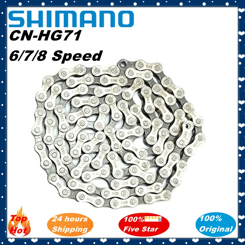 Shimano CN-HG71 8 Speed Chain MTB 112 Links 8V Chain Original Mountain Bike 8S Chains for e-Bike Bicycle Parts