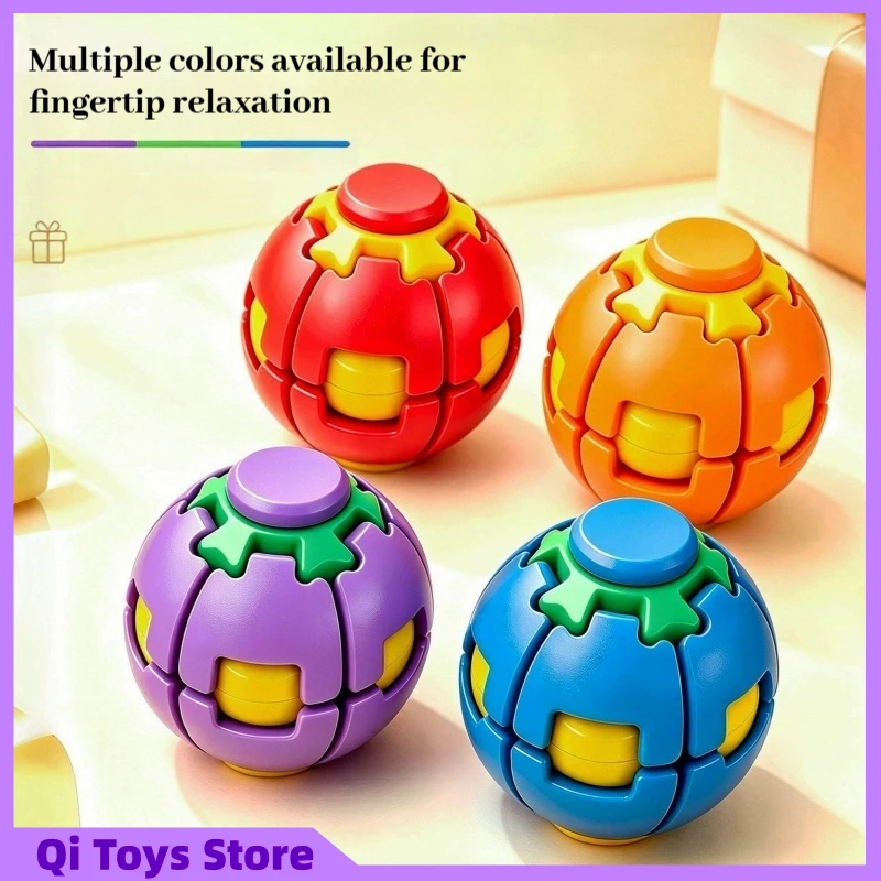 Stress Relief Toys Fidget Spinner Ball 3D Printed Press Rotation Stress Relief Toy Portable Desktop Decor Gift For Adults Office