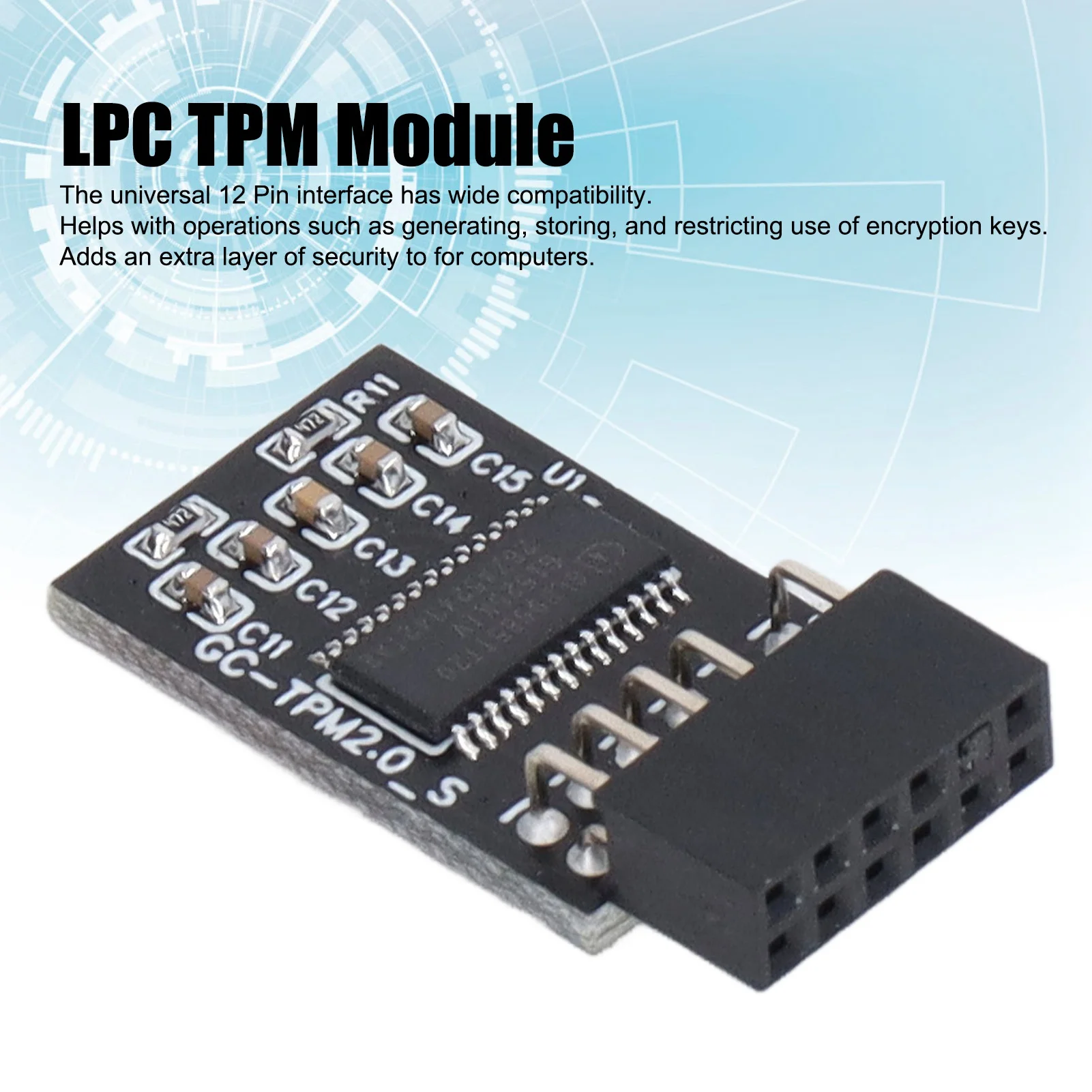 TPM 2.0 وحدة LPC SPI 12Pin بطاقة التحكم عن بعد التشفير لوحة الأمن ملحق لجيجابايت TPM وحدة وحدة أمان البطاقة عن بعد #1
