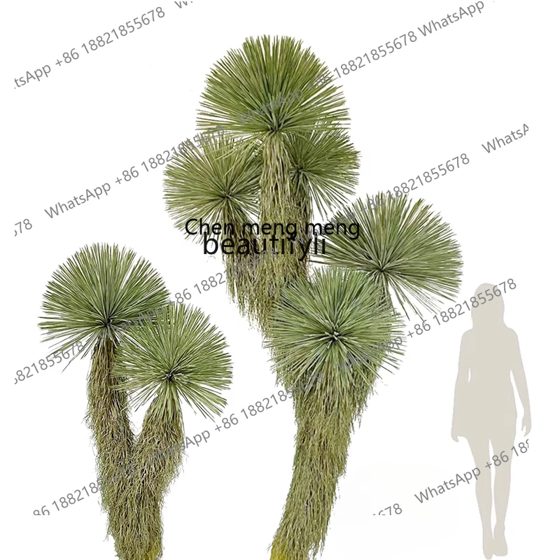 cc182Large-scale floor simulation round spherical combination green plants indoor silence industrial wind desert landscape