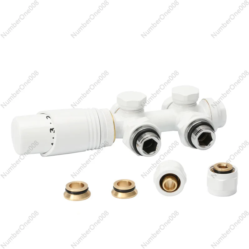 

Radiator valve for two-pipe systems Radiating brass thermostatic H radiator valve-white valve BJ13003