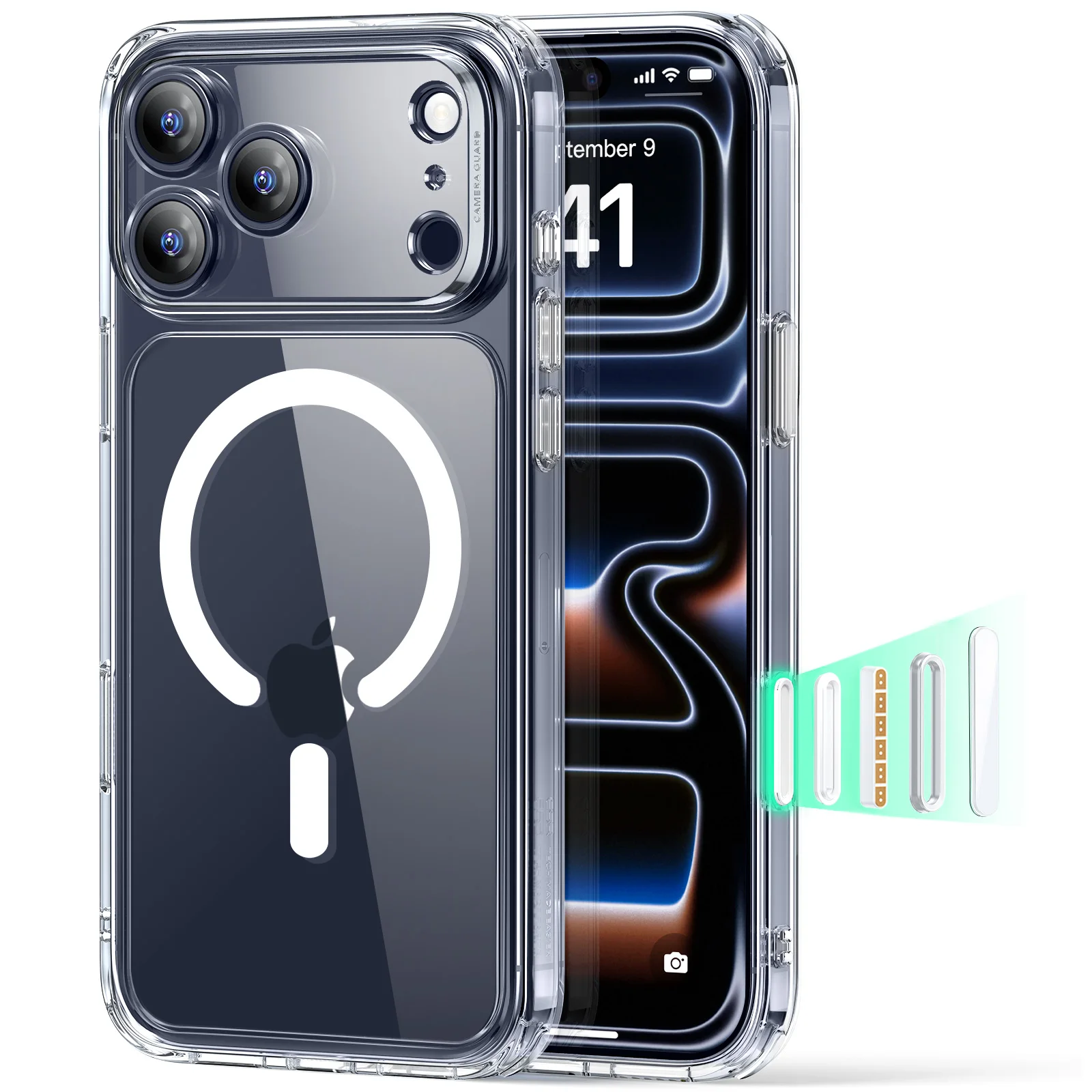 ESR dla iPhone 18 Pro Max/17 Pro Max Etui na telefon MagSafe Ultra Slim Czarna Osłona dla iPhone 17 Pro/18 Pro — zdjęcie produktu 7