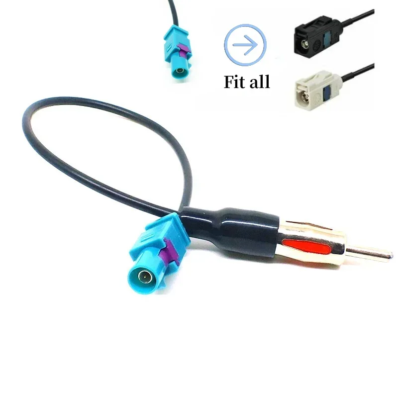 Car Stereo Radio Antenna Adapter Cable Head Unit Radio Antenna Interface Fakra Z To DIN Plug FM/AM Aerial To DAB Radio Stereo