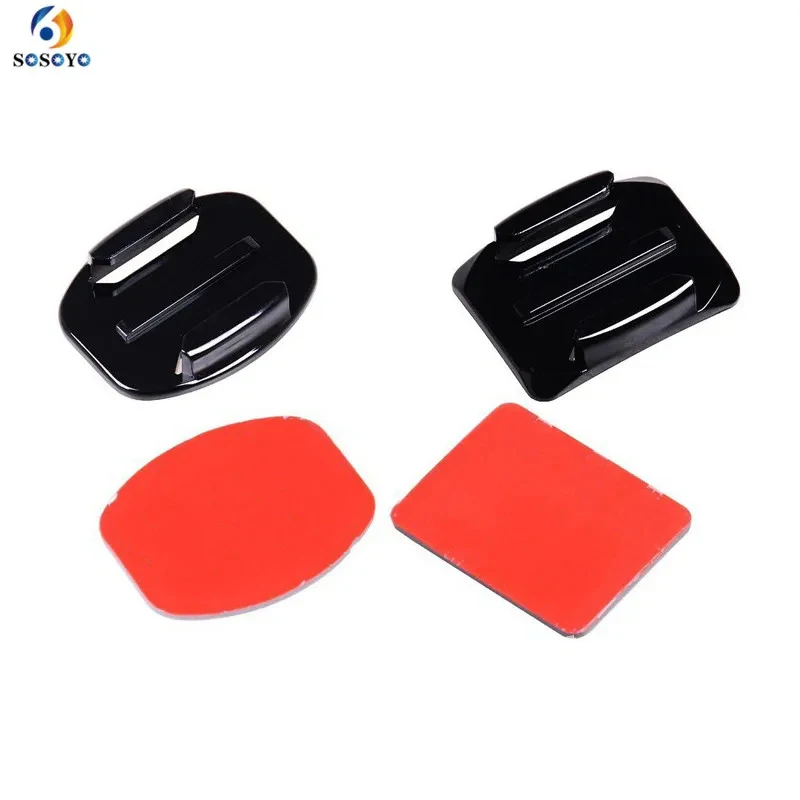 Set di adattatori base per montaggio su casco con base piatta curva da 40 pezzi per Gopro Hero 9 8 7 6 5 Dji Osmo Action Camera Accessori