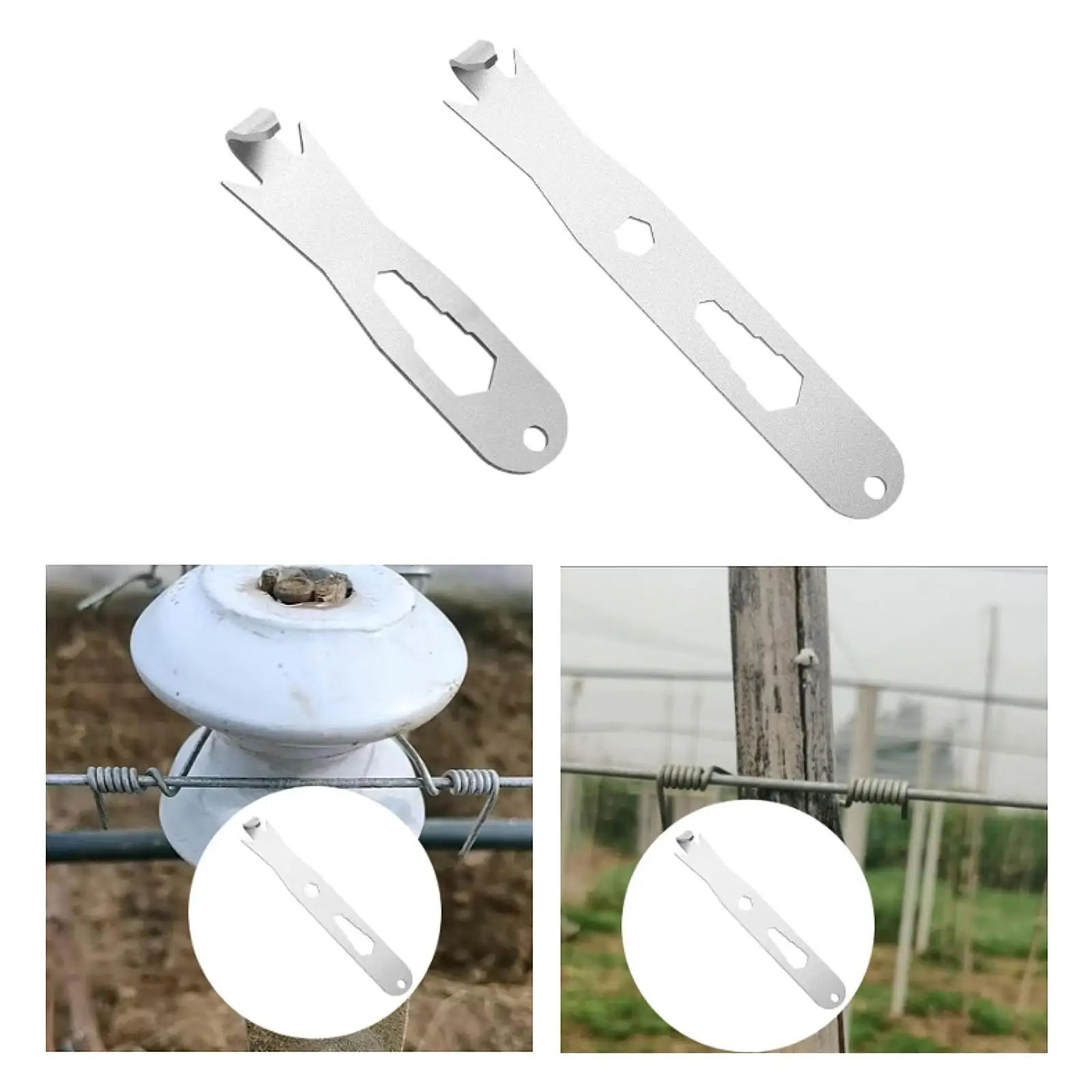 Fence Wire Twister for T Post Clips Fence Wire Tensioning Tool Time Saver
