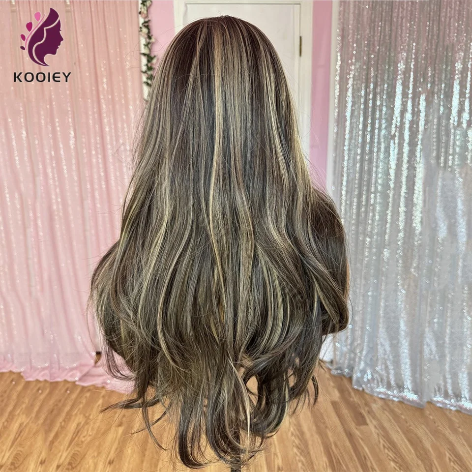 Glueless Silk Top 2/27 Colored 13x4 Body Wave Human Hair Lace Front Wig Brazilian Remy Highlight 360 Lace Frontal Wigs For Women