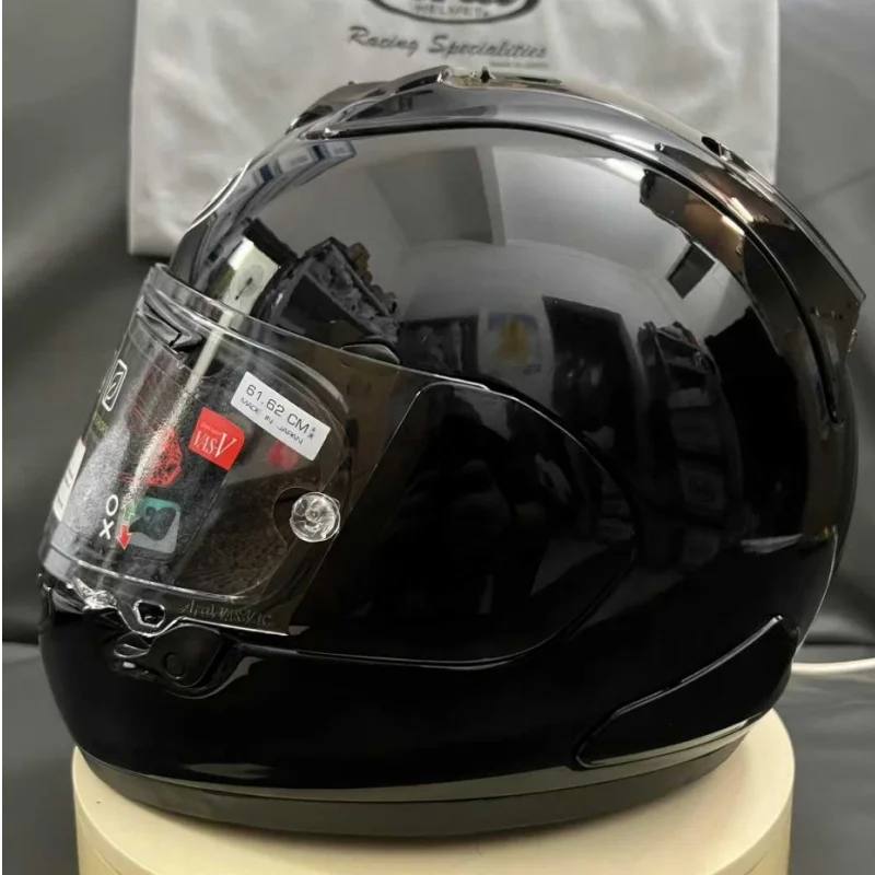 

Мотоциклетный шлем RX-7X RX7X с полной защитой лица, для дорожных мотоциклов и гоночных картов, ярко-черный.