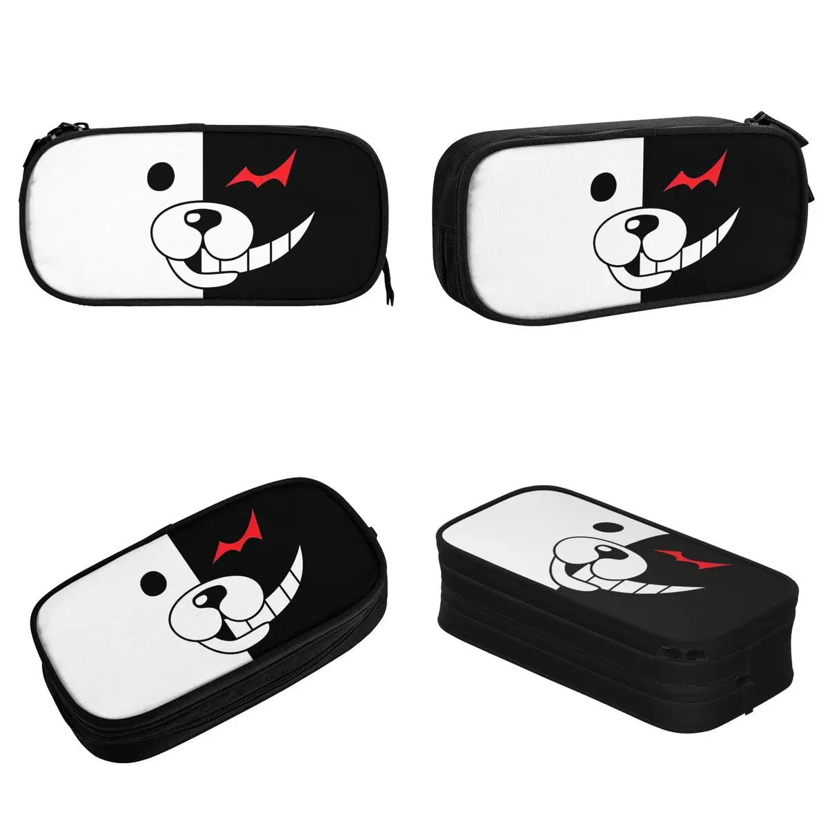 Bear Monokuma Pencil Cases Fashion Danganronpa Game Pen Holder Bag for Student Big Capacity Students School Cosmetic Pencil Box