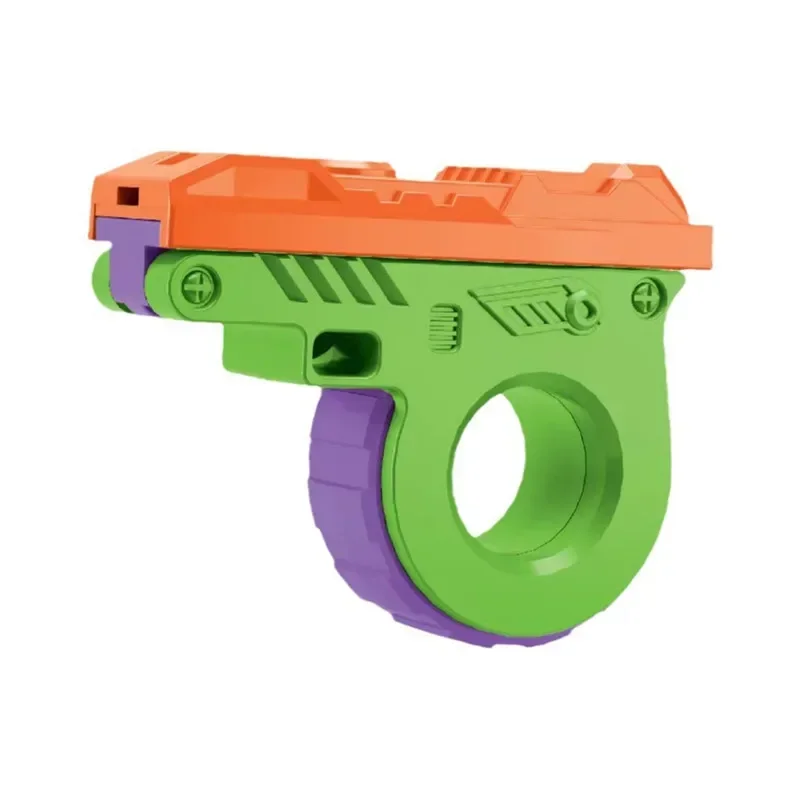 Stress Relief Toy Gun Mini M1911 Creative Push Whistle Fingertip Carrot Gun Model Fidget Decompression Sensory Toy for Kid Adult