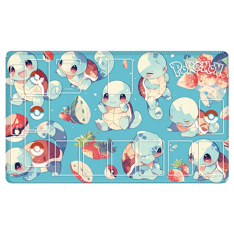 60*35*0.2cm Anime Pokemon GAME PTCG Dedicated Card Play Mat Battle Against Iono Pikachu Squirtle Bulbasaur Charizard Gifts Toys