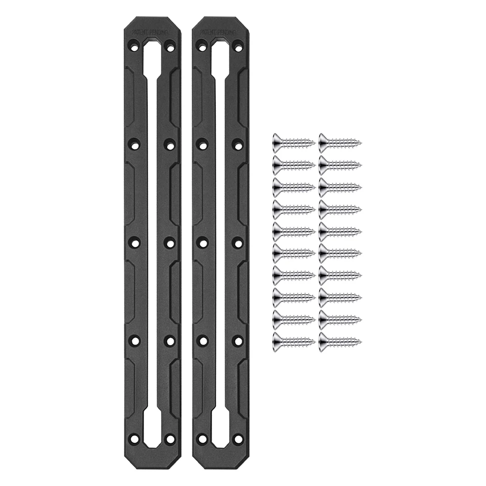 

2 шт., 12 дюймов, направляющие для каяков, кронштейн для крепления направляющей для каяков, крепление для каяков, низкопрофильная гусеница с 20 винтами, черный, 339 мм