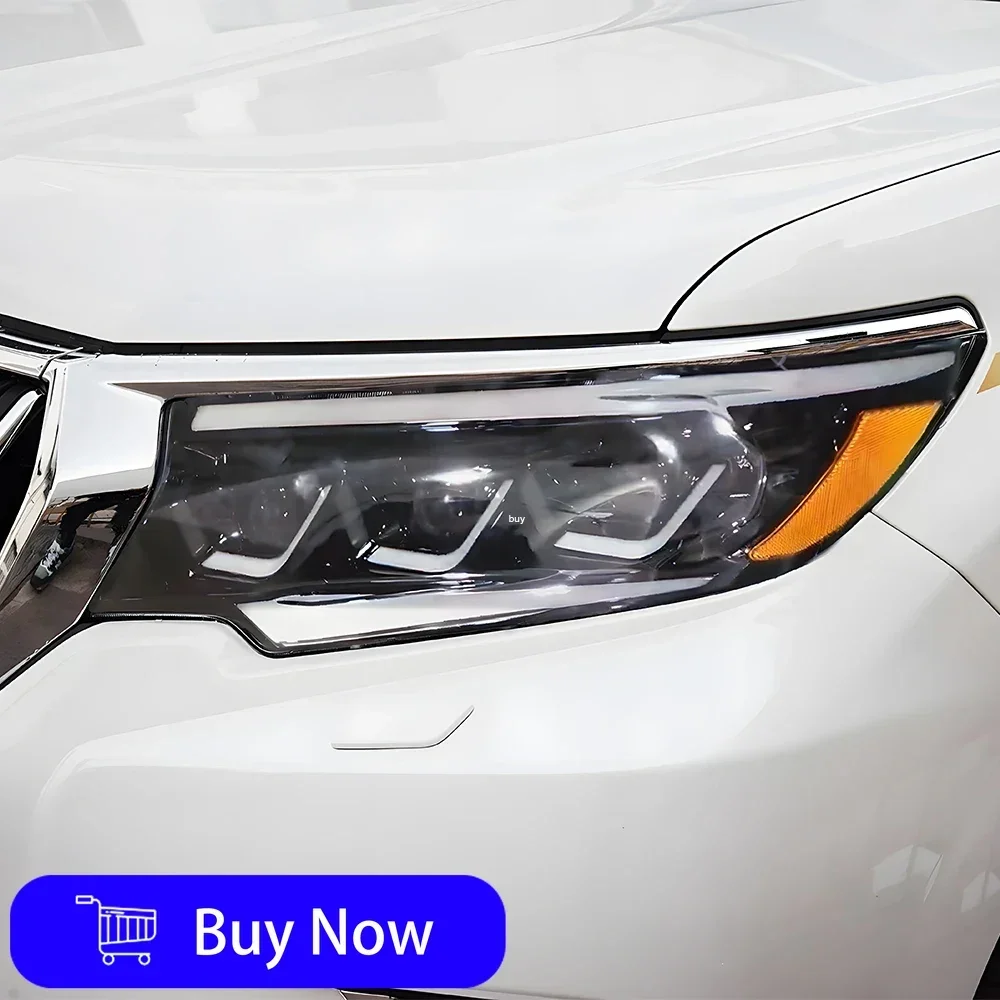 

Для Toyota Prado 2018-2023 автомобильные передние фонари в сборе, обновленные светодиодные автомобильные фары, высокое качество, 3 линзы проектора, автомобильные аксессуары