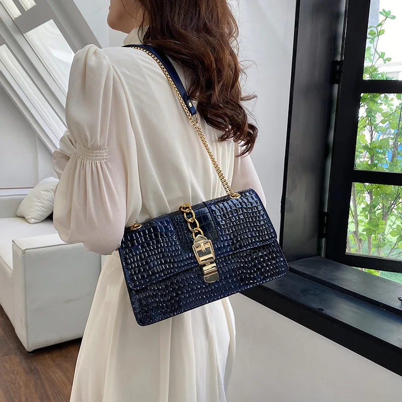 Designer Brand Сумка Женская Chain Bag 2023 New  Shoulder Snakeskin Crossbody Bags for Women Hot Selling