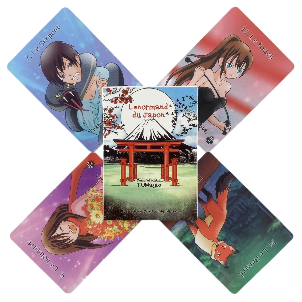 

Lenormand Of Japan Cards A 42, англоязычная версия гадания, колода, игры Borad